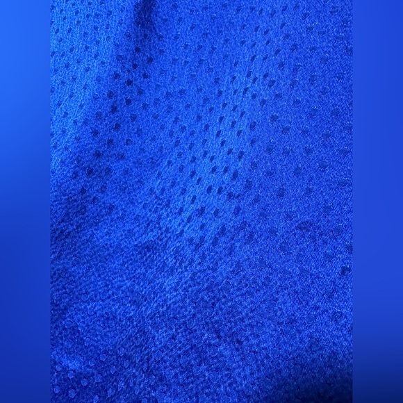Saint Laurent Tonal Dot Silk Button Up in Royal Blue - Picture 11 of 16
